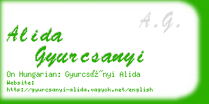 alida gyurcsanyi business card